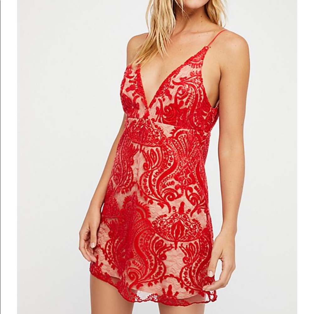 Red Free People Dress